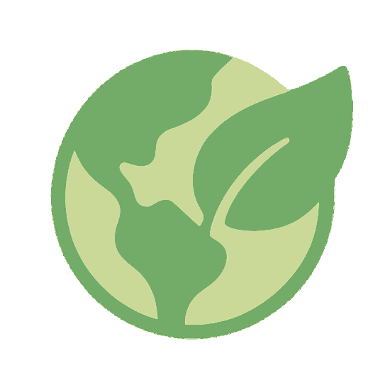 Icône de la Terre symbolisant l'engagement pour la planète et une alimentation durable.
